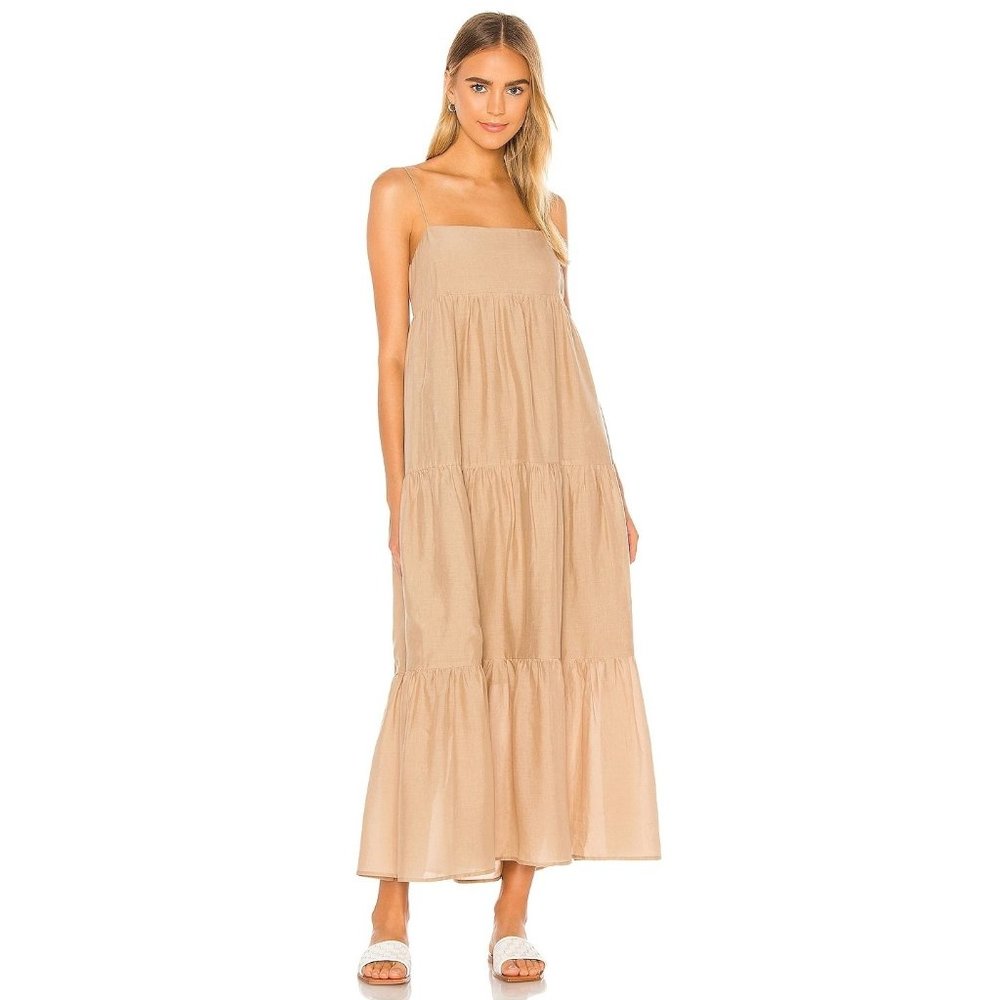 L'Academie The Kiyama Maxi Dress in Oat Large